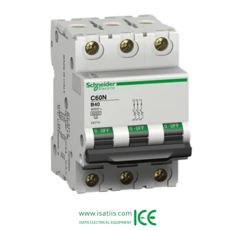 کلید مینیاتوری سه پل 6 آمپر 6kA روشنایی AC/DC اشنایدر A9F73306